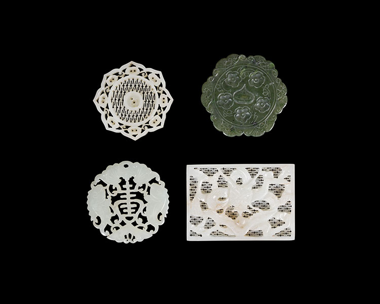 中国　玉石白玉彫刻　茶碗　C　R8268 鹿彫白玉碗 文化遺産オンライン