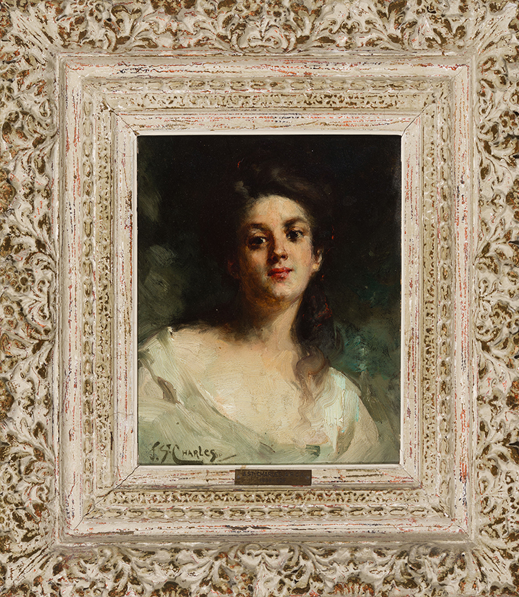 Portrait d'une jeune fille by Joseph Saint Charles