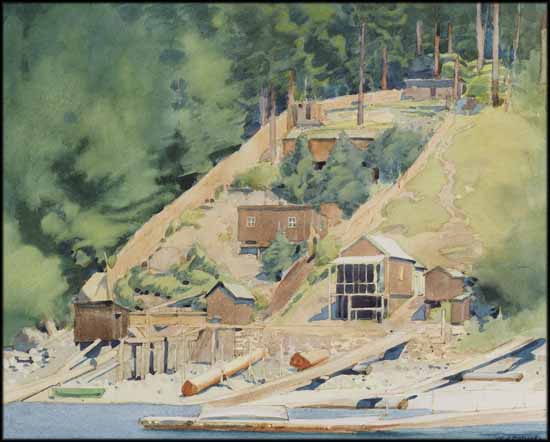 Pender Harbour, BC by Walter Joseph (W.J.) Phillips