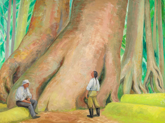 Cumshewa Woods With Naturalists by Doris Jean McCarthy