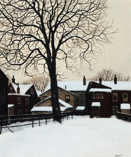 Winter Evening on Bleecker Street by John Kasyn