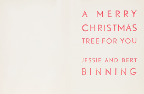 Christmas Card par Bertram Charles (B.C.) Binning