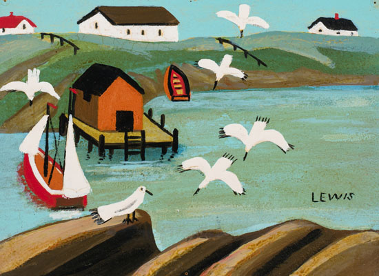 Dock Scene by Maud Lewis