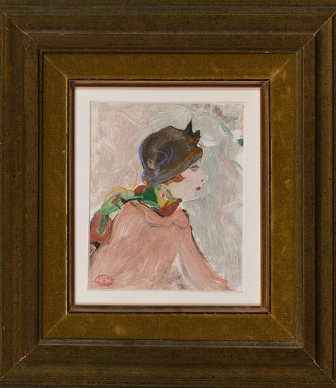 Femme au chapeau by Clarence Alphonse Gagnon