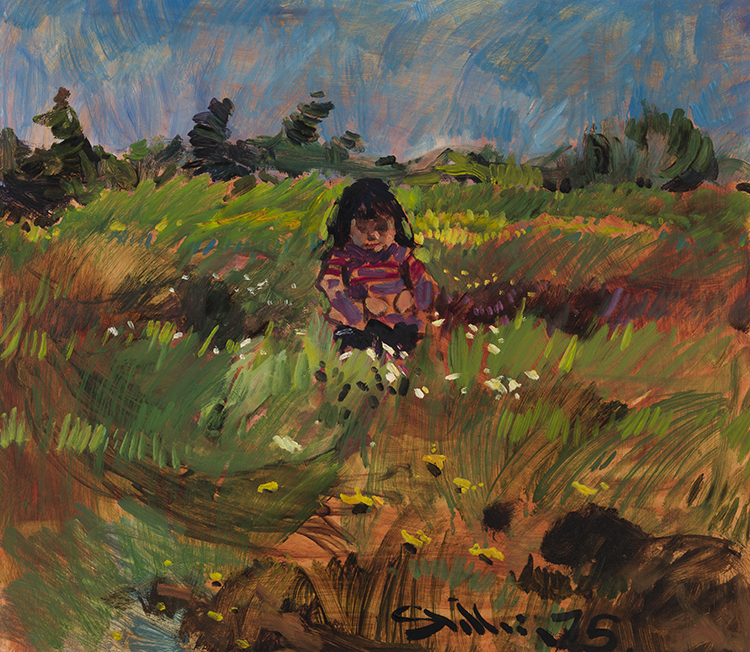 Child in Meadow par Arthur Shilling