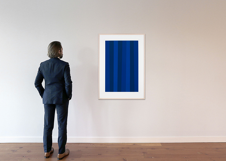 Blue Quantifier #25 by Guido Molinari