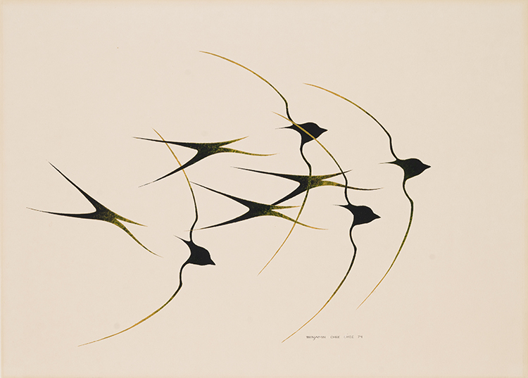 Swallows in Flight by Benjamin Chee Chee