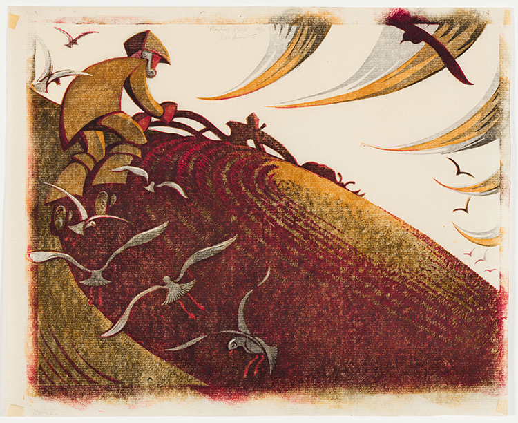 Ploughing Pasture by Sybil Andrews