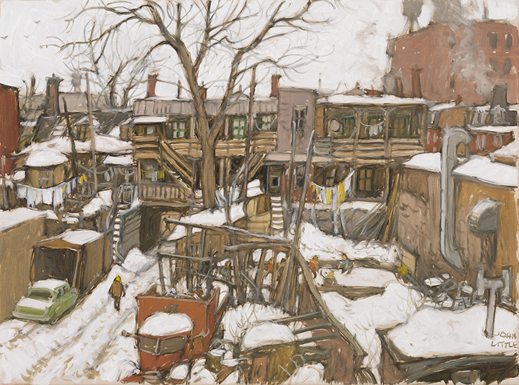 Patinoire in Pointe St-Charles, Montréal par John Geoffrey Caruthers Little