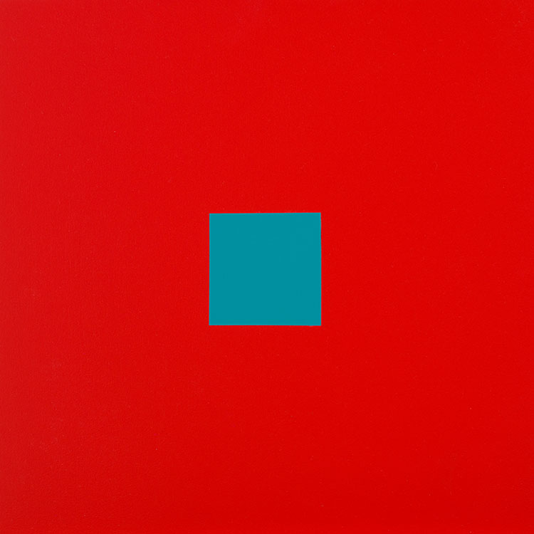 Koan en rouge et vert by Claude Tousignant