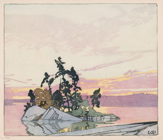 Sunset, Lake of the Woods par Walter Joseph (W.J.) Phillips