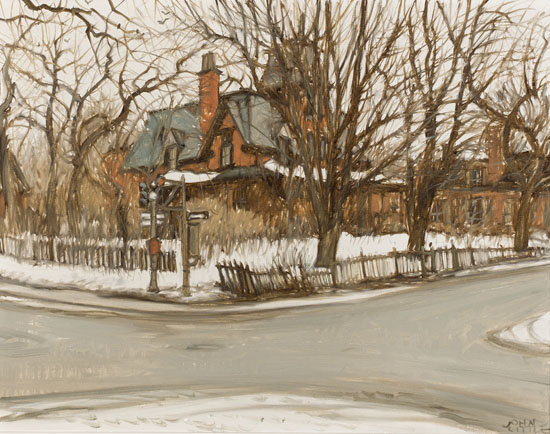 Victorian House at Côte St. Antoine and Victoria, Westmount, PQ by John Geoffrey Caruthers Little