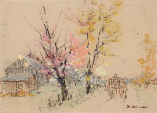 Blossoming Trees in the Countryside by Berthe Des Clayes
