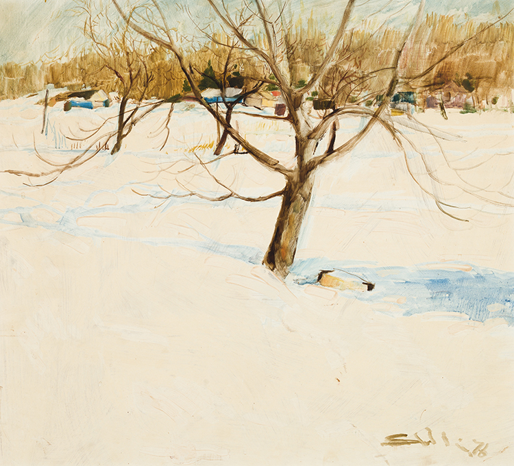 Snow Scene - Healing Tree by Arthur Shilling