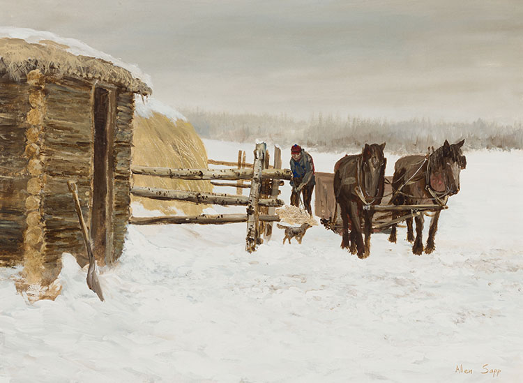 Loading Hay by Allen Sapp
