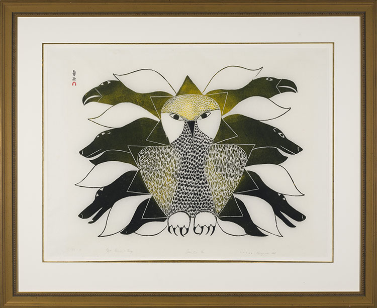 Owl, Ravens and Dogs by Kenojuak Ashevak