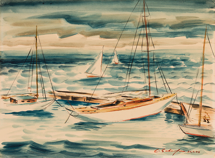Boats, Kingston Yacht Club par Carl Fellman Schaefer