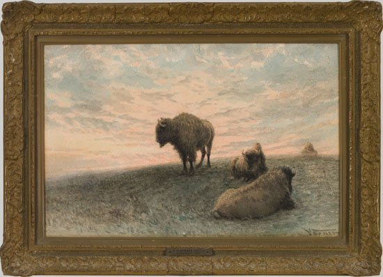 Buffaloes at Sunset par Frederick Arthur Verner