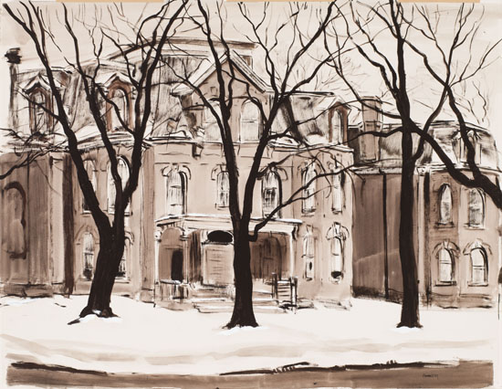 Mansions, Winter, Old Toronto by Albert Jacques Franck