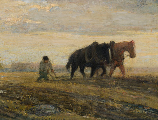 Ploughing the Fields par Frederick William Hutchison