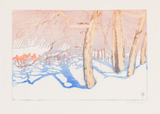 Tree Shadows On Snow by Walter Joseph (W.J.) Phillips