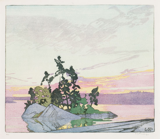 	Sunset, Lake of the Woods par Walter Joseph (W.J.) Phillips
