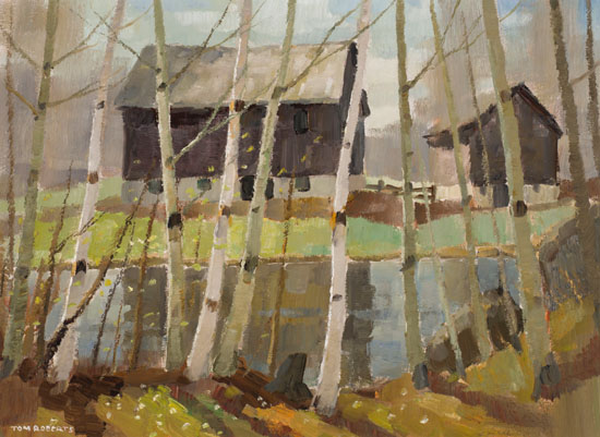 Speyside Farm in Spring par Tom (Thomas) Keith Roberts