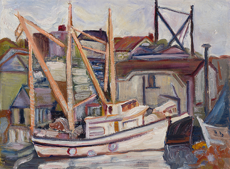 Boats in the Harbour by Attributed to Henrietta Mabel May