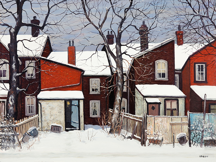 Back Yard on a Winter Day by John Kasyn