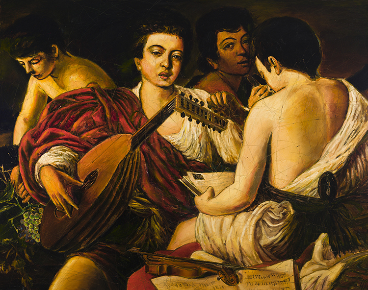 After Caravaggio "The Musicians" by David Bierk