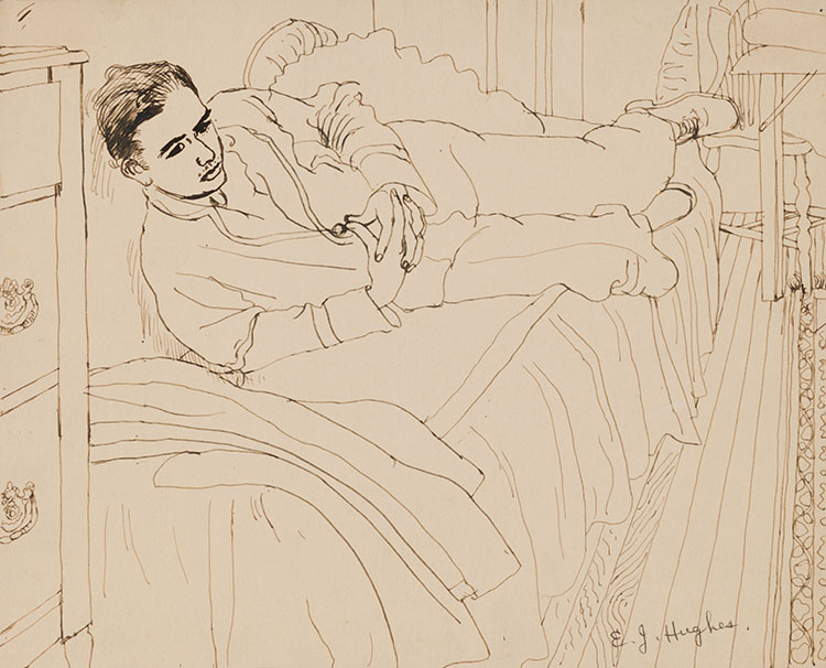 Gary on a Couch by Edward John (E.J.) Hughes