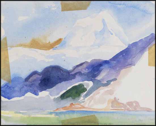 Seascape / Mountain Scene (verso) by Mildred Valley Thornton