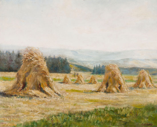 Haystacks by George Agnew Reid