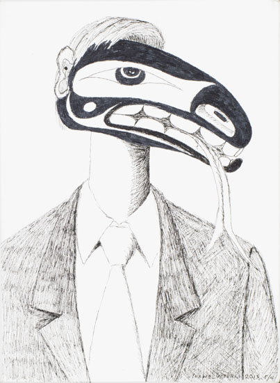 Figure in Suit by Lawrence Paul Yuxweluptun