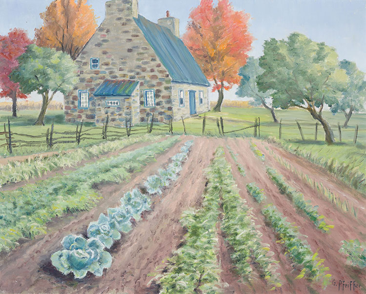 Vegetable Garden, Autumn par Gordon Edward Pfeiffer