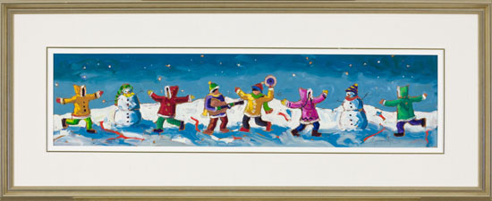 Six Kids and Two Snowmen by Rod Charlesworth