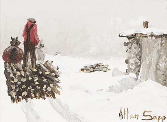 Hauling a Load of Wood par Allen Sapp