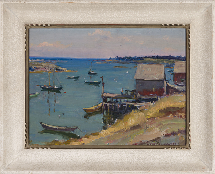 Boats in Bay by Manly Edward MacDonald