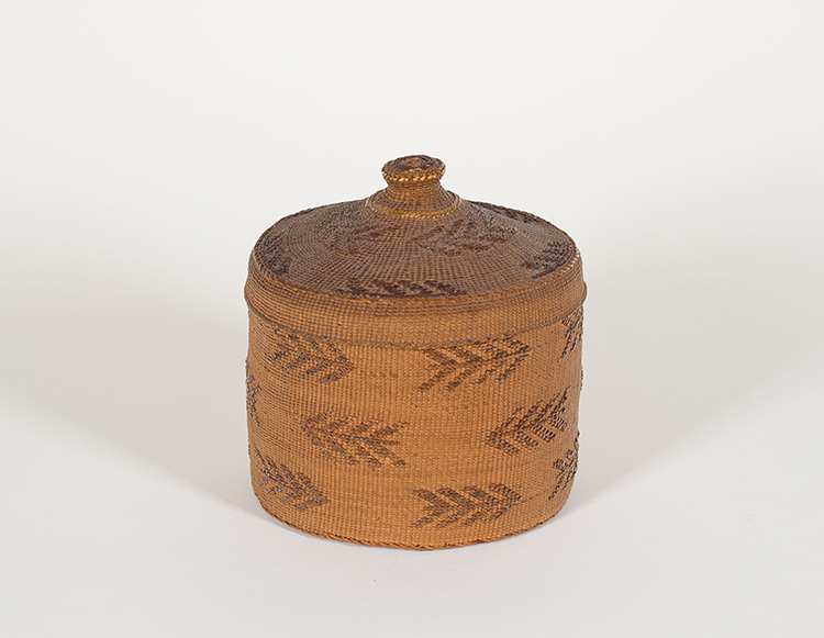 Rattle Top Haida Basket by Unidentified Tlingit