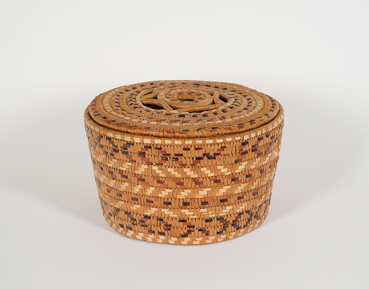 Salish Dome Lidded Basket par Unidentified Salish