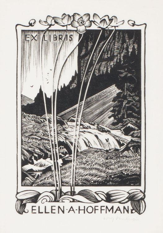 Bookplate for Hoffman par Walter Joseph (W.J.) Phillips