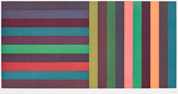 Horizontal Colour Bands and Vertical Colour Bands II by Sol LeWitt