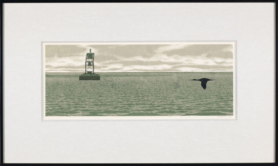 Bell Buoy and Cormorant by Alexander Colville