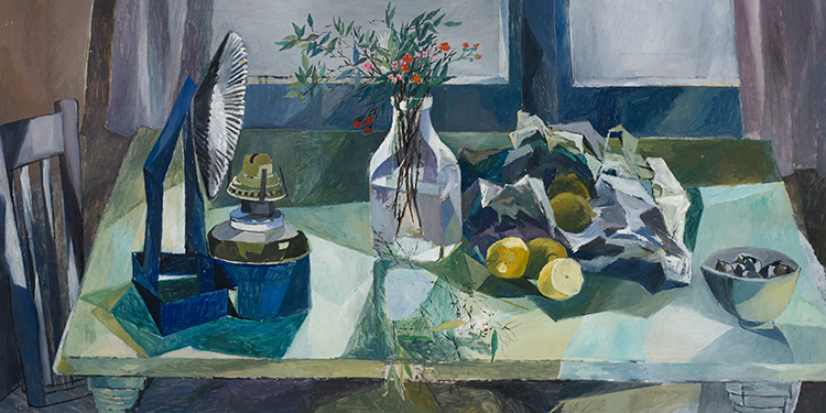 Still Life with Lamp and Lemons par Betty Roodish Goodwin