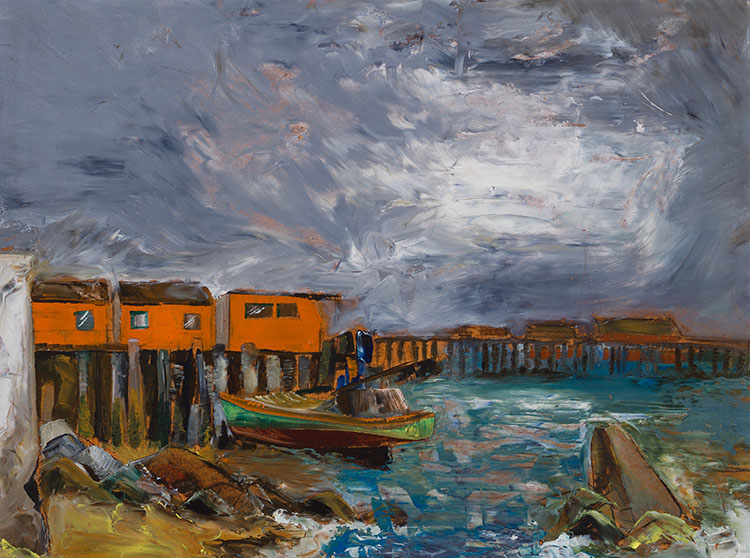 Pier in Cape-Cod by Betty Roodish Goodwin