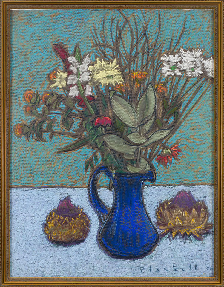 Flowers With Two Artichokes #2 par Joseph Francis (Joe) Plaskett