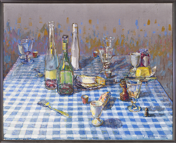 Table with Blue Check Cloth #3 by Joseph Francis (Joe) Plaskett