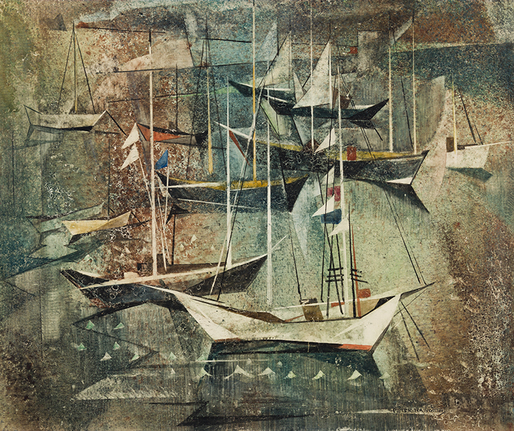 Fishing Fleet, Gaspé by Peter Haworth