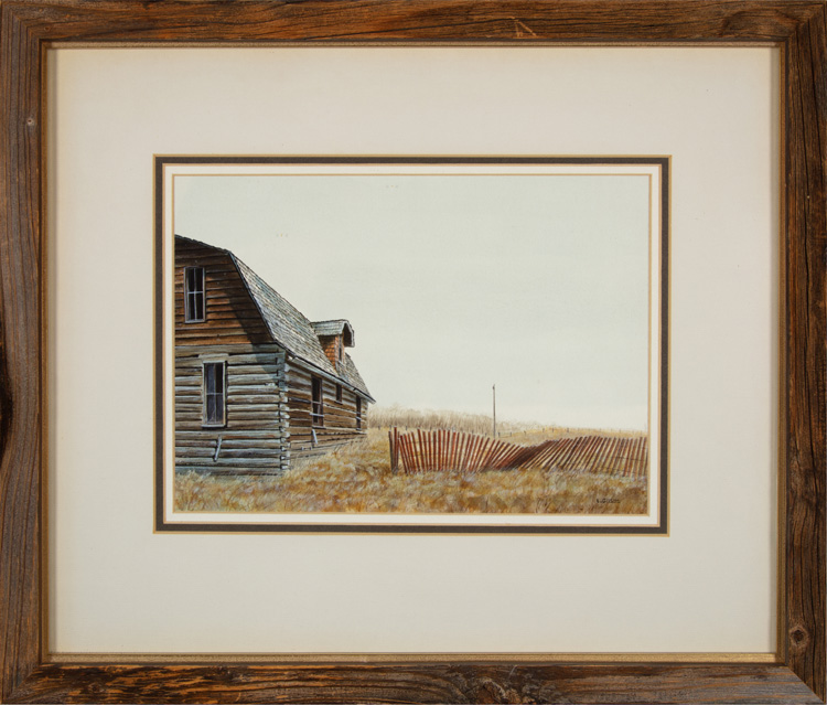 Gabled Farmhouse by Leonard (Len) James Gibbs