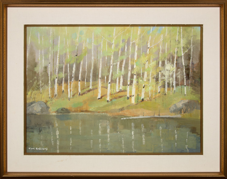 Spring Birches on Speyside Stream par Tom (Thomas) Keith Roberts